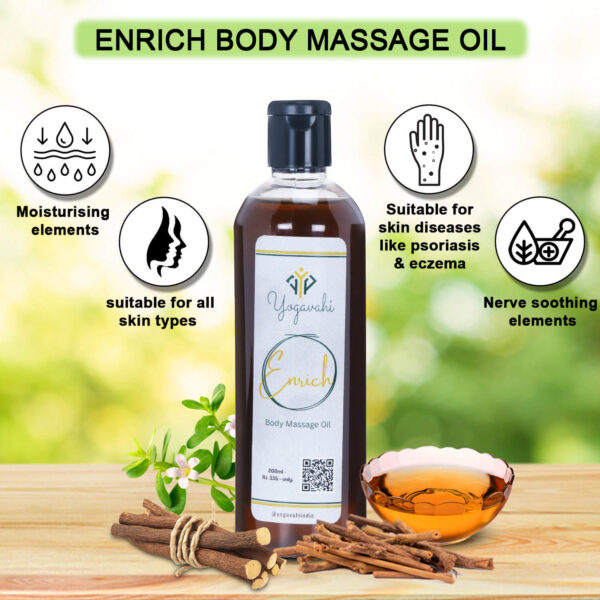 Massage oil for rough skin, dry skin, gives smooth skin ,skin issues